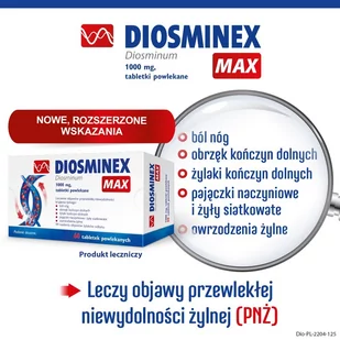 PharmaSwiss Diosminex MAX 1000 mg 60 tabl. - Serce i układ krążenia - miniaturka - grafika 1