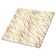 Naklejki na ścianę - Panel winylowy samoprzylepny 30x30 cm Złote liście, Dywanomat - miniaturka - grafika 1