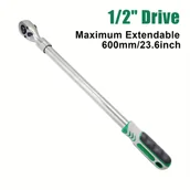 Inne - TEMU PMMJ Bardzo Długi 1/2-calowy Klucz Ręczny, 600mm/23.6inch, Stal Węglowa, 72-Zęby, Odbicie, Szybkie Odbicie, Do Samochodów, Motocykli, Narzędzi - miniaturka - grafika 1