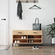 Wieszaki i stojaki - vidaXL Ławka z miejscem na buty, dąb sonoma, 102x35x55 cm - miniaturka - grafika 1