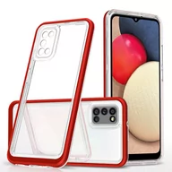 Etui i futerały do telefonów - Clear 3in1 etui do Samsung Galaxy A03s (166) żelowy pokrowiec z ramką czerwony - miniaturka - grafika 1