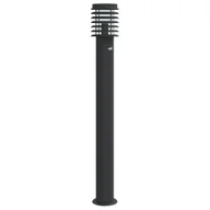 Lampy ogrodowe - Lampa ogrodowa na słupku, z czujnikiem, czarna, 110 cm, stal - miniaturka - grafika 1