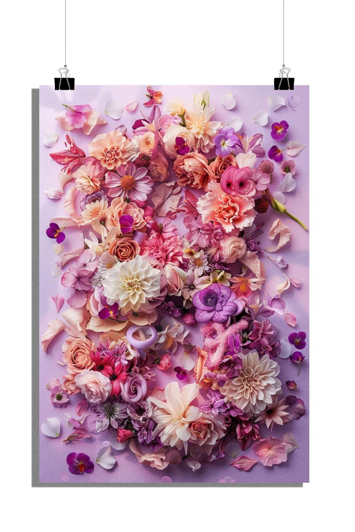 Plakat Kwiaty - Plakat Płatki - Plakat Rośliny - Plakat Natura - 51x71cm - Idealny do oprawienia w ramkę