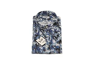 Koszule męskie - Kiosa by Matteo Bosio KIOSA Koszula męska z lnu, wzór 17, rozmiar 40 - grafika 1