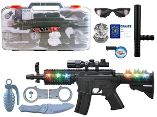 Zestaw Policyjny Policjanta w Walizce Efekty Światło Dźwięk Karabin - Samochody i pojazdy dla dzieci - miniaturka - grafika 1