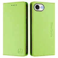 Portfele - RINACASIS RC01 Do iPhone'a 16e Skórzane etui RFID Blokowanie portfela Stojak Magnetyczne zamykanie Pokrowiec na telefon Wielobarwny Green - miniaturka - grafika 1