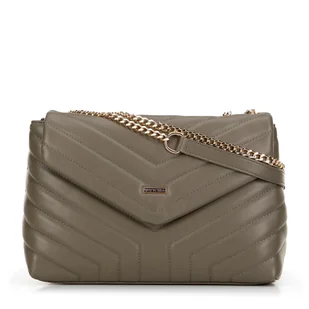 Damska crossbody na łańcuszku z ekoskóry zielona - Torebki damskie Damska crossbody na łańcuszku z ekoskóry zielona - Torebki damskie - miniaturka - grafika 1