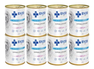 ENZO VET Hypoallergenic dieta hypoallergiczna z królikiem dla psów 8x400g - Mokra karma dla psów - miniaturka - grafika 1