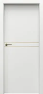 Drzwi wewnętrzne - Skrzydło Desire 4 Ze Złotą Intarsją Biały Uv - miniaturka - grafika 1