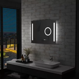 Lustro łazienkowe z LED i czujnikiem dotykowym VIDAXL, 80x60 cm - Lustra - miniaturka - grafika 1