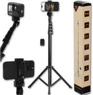 Selfie stick - Selfie stick Supero ApexShot Bluetooth, czarny - miniaturka - grafika 1