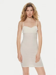 Brave Soul Sukienka letnia LDRJ-248LANA Écru Straight Fit - Sukienki - miniaturka - grafika 1