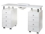 Stoliki do manicure - Stolik manicure z otworem montażowym BD-3425+O Bia - miniaturka - grafika 1