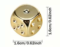 Zabawki interaktywne dla dzieci - Kość do gry kostka złota pozłacana prezent - miniaturka - grafika 1