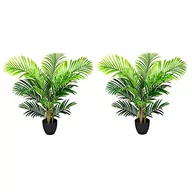 Sztuczne drzewka - GreenBrokers Opakowanie 2 sztucznych palmy Areca Phoenix w doniczce, 94 cm, zielone, 94 cm - miniaturka - grafika 1