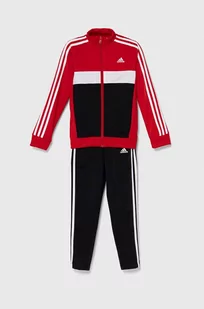 adidas dres dziecięcy kolor czerwony - Dresy i komplety dla chłopców - miniaturka - grafika 1