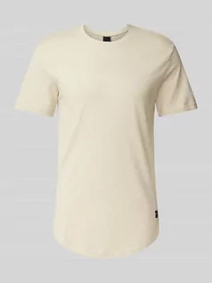 Koszulki męskie - T-shirt w jednolitym kolorze z okrągłym dekoltem - grafika 1