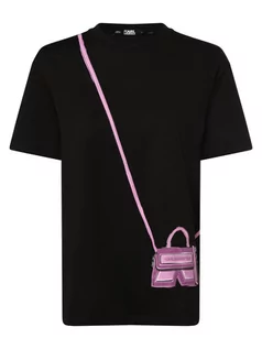 Koszulki i topy damskie - KARL LAGERFELD - T-shirt damski, czarny - grafika 1