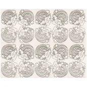 Pamiątka Pierwszej Komunii Świętej - Tekturka komunijna Dekor z różańcem 20 szt Pierwsza Komunia Święta - miniaturka - grafika 1