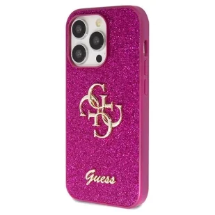 Etui Guess Glitter Script Big 4G na iPhone 15 Pro - fioletowe - Etui i futerały do telefonów - miniaturka - grafika 2