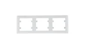 Klawisze i ramki - Hager Polo Sp. z o. o. / Berker HAGER LUMINA Ramka 3-KROTNA POZIOMA BIAŁY WL5230 - miniaturka - grafika 1