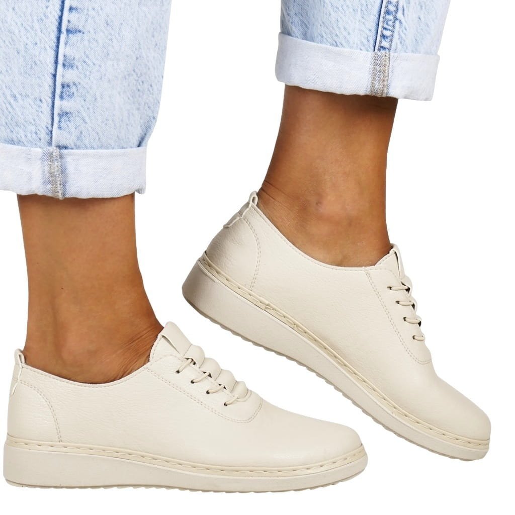 PÓŁBUTY DAMSKIE WSUWANE NA KOTURNIE UNISOFT 5933 BEŻOWE