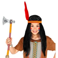 Dodatki do strojów karnawałowych - Peruka dziecięca indianin z opaską - miniaturka - grafika 1