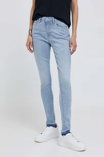 Pepe Jeans jeansy damskie kolor niebieski - Spodnie damskie - miniaturka - grafika 1