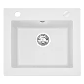 Zlewozmywaki - Rea Zlewozmywak granitowy West white - miniaturka - grafika 1