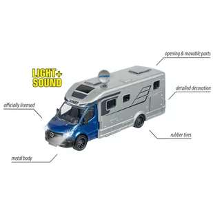 MAJORETTE Hymer B-Class Kamper 19cm 377-3000 - Samochody i pojazdy dla dzieci - miniaturka - grafika 5