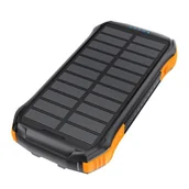 Powerbanki - Powerbank solarny Choetech B658 2x USB 10000mAh Qi 5W (czarno-pomarańczowy) - miniaturka - grafika 1
