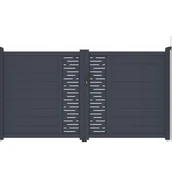 Bramy garażowe - CASANOOV BRAMA aluminiowa dwuskrzydłowa 3m ARLBERG 300B160 Szara - miniaturka - grafika 1