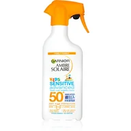 Balsamy i kremy do opalania - Garnier Ambre Solaire Kids Sensitive Advanced Spray SPF50+ preparat do opalania ciała 270 ml dla dzieci - miniaturka - grafika 1
