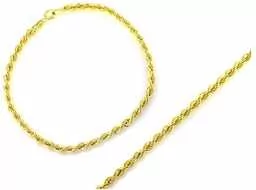 Złota bransoletka 585 łańcuszkowa prezent grawer - Bransoletki - miniaturka - grafika 1
