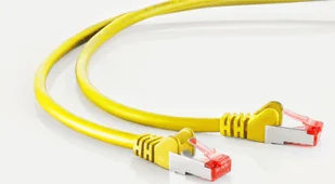 Kabel sieciowy patch S/CONN o maksymalnej łączności, kat. 6A, S/FTP, PIMF, bezhalogenowy, GHMT-CERTIFIED, żółty, 0,15 m (75711-A0.15Y) - Kable miedziane - miniaturka - grafika 1