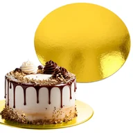 Dodatki do ciast w proszku - Podkład Pod Tort Złoty Karbowany Podkładka Okrągła Do Tortów Na Ślub 30cm - miniaturka - grafika 1