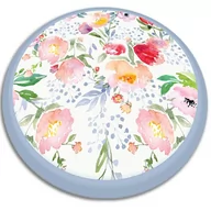 Dywany - Modny winylowy dywan okrągły akwarelowe kwiaty fi50 cm - miniaturka - grafika 1