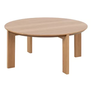 Stolik z fornirem dębowym Actona Maxime, ø 90 cm - Ławy i stoliki kawowe - miniaturka - grafika 1