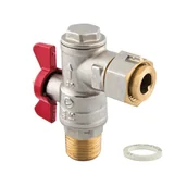 Zawory i kraniki - Valvex Kurek kulowy kątowy SPIN z obrotową nakrętką z filtrem DN20-PN25 3/4" - miniaturka - grafika 1