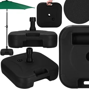 Podstawa z obciążeniem pod parasol ogrodowy 22l stojak, podstawka na parasol czarna - Parasole ogrodowe - miniaturka - grafika 1