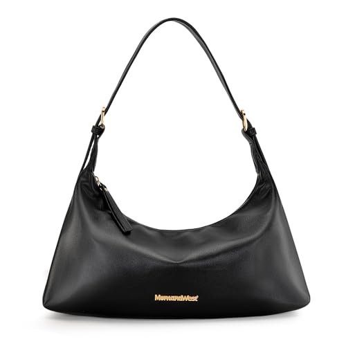 Montana West Prawdziwa skórzana torba crossbody dla kobiet telefon mini torba modna torebka, 073-czarny, Medium
