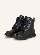 Botki damskie - Tommy Hilfiger Botki Sznurowane blau - miniaturka - grafika 1