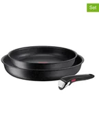 Zestawy garnków i patelni - Tefal 3-częściowy zestaw "Black Stone" w kolorze czarnym - miniaturka - grafika 1