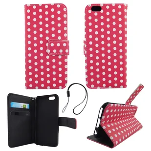 Etui na telefon komórkowy Etui na telefon komórkowy Apple iPhone 6 / 6s Polka Dot Pink White - Etui i futerały do telefonów - miniaturka - grafika 1