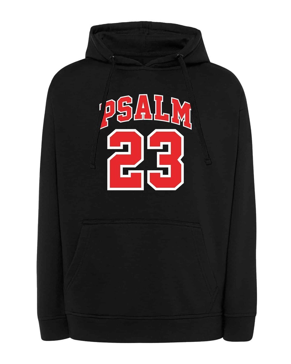 Bluza z kapturem Psalm 23 Pan jest moim Pasterzem Czarny XL
