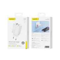 Ładowarki do telefonów - FONENG ładowarka sieciowa EU66 PD 20W 1xUSB-C + 1xUSB QC3.0 Biały - miniaturka - grafika 1