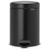 Kosze na śmieci - Brabantia Kosz na śmieci pedałowy NewIcon 5l matowy czarny - miniaturka - grafika 1