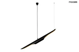 Wisząca lampa Conteo MSE010100325 ścięta tuba czarna złota - Lampy sufitowe - miniaturka - grafika 1