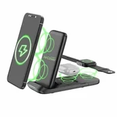 Ładowarki do telefonów - Aircover Bezprzewodowa Ładowarka 3 W 1, Kompatybilna Z Apple Watch Airpods, 15 W, Indukcyjna Stacja Ładująca Z Certyfikatem Qi, Kompatybilna Z Iphon.. - miniaturka - grafika 1