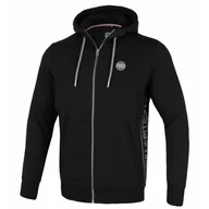 Bluzy sportowe męskie - Pit Bull sklep BLUZA PIT BULL ROZPINANA Z KAPTUREM FRENCH TERRY RENO BLACK - miniaturka - grafika 1